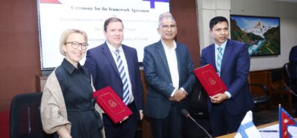 नेपाल र फिनल्याण्डबीच सार्वजनिक लगानी परिचालन परियोजनासम्बन्धी सम्झौतामा हस्ताक्षर