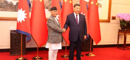 प्रधानमन्त्री केपी शर्मा ओली र चिनियाँ राष्ट्रपति सि जिङ्पिङबीच भेटवार्ता