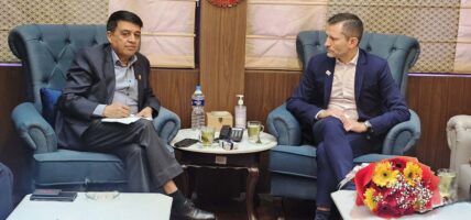 IOE Secretary-General Santos holds meeting with FNCCI President, Federation’s role in improving industrial relations applauded