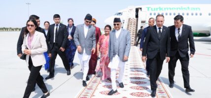 प्रधानमन्त्री ओली तुर्कमेनिस्तानमा