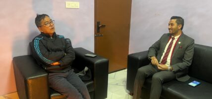 मन्त्री खरेल र राप्रपा अध्यक्ष लिङ्देनबीच भेटवार्ता