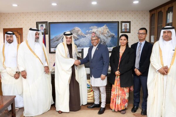 नेपाल–कतार आर्थिक तथा पर्यटन सहकार्यबारे कतारी व्यवसायिक प्रतिनिधिमण्डलबीच मन्त्रालयमा छलफल