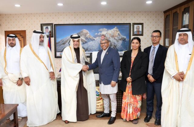 नेपाल–कतार आर्थिक तथा पर्यटन सहकार्यबारे कतारी व्यवसायिक प्रतिनिधिमण्डलबीच मन्त्रालयमा छलफल