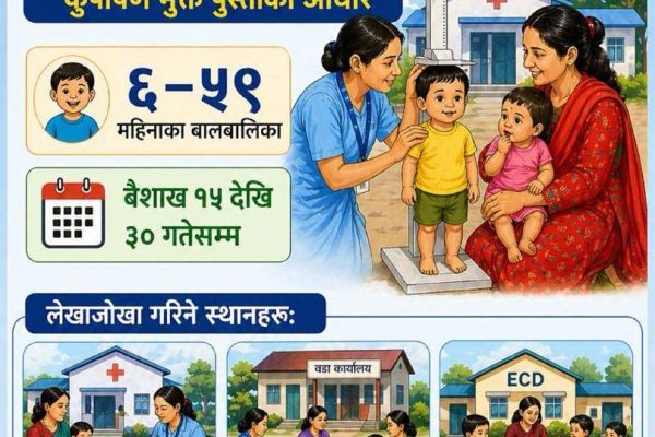 आजदेखि देशैभर राष्ट्रिय पोषण लेखाजोखा अभियान सञ्चालन, पोषण सुधार मुख्य लक्ष्य