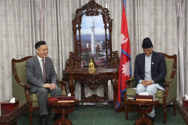 सभामुख अर्यालसँग चिनियाँ राजदूतको भेट