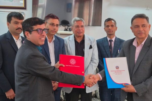 राष्ट्रिय आर्थिक गणनालाई प्रभावकारी बनाउन राष्ट्रिय तथ्याङ्क कार्यालय र नेपाल चेम्बर अफ कमर्सबीच सम्झौता