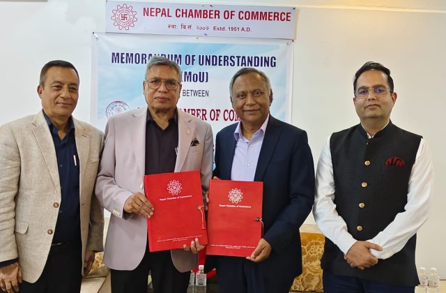 नेपाल चेम्बर अफ कमर्स र नेपाल मेडिसिटी अस्पतालबीच स्वास्थ्य सेवा सहकार्यसम्बन्धी सम्झौतापत्रमा हस्ताक्षर 