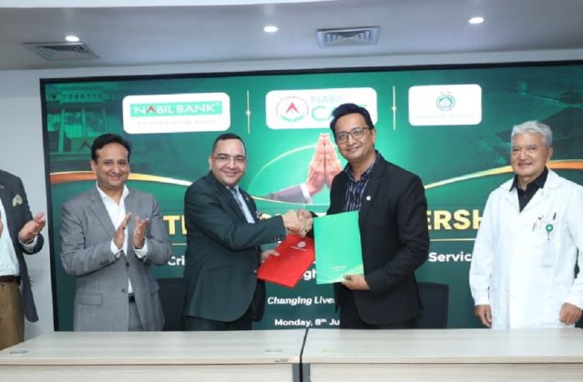नबिल बैंक र धुलिखेल अस्पतालबीच अत्यावश्यक स्वास्थ्य तथा पुनःस्थापना सेवा सुदृढ गर्न ६ करोड रुपैयाँको रणनीतिक साझेदारी