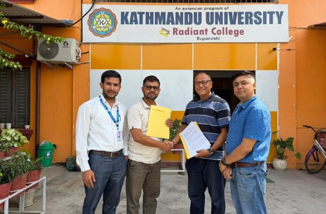 नेपालमा प्रविधि शिक्षालाई रूपान्तरण गर्न लुम्बिनी टेक र रेडियन्ट कलेजबीच सम्झौता
