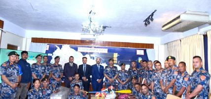 Sun Nepal Life Insurance Company hands over disaster management materials to Armed Police Force Nepal