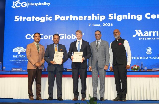 म्यारियट इन्टरनेशनल र सीजी हस्पिटालिटी ग्लोबलबीच नेपालमा दुई अल्ट्रा लग्जरी होटल सञ्चालनका लागि सम्झौतापत्रमा हस्ताक्षर