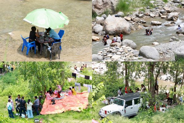 मकवानपुरको राप्ती खोलामा गर्मीयाम छल्न आउने भारतीय पर्यटकको चहलपहल बढ्दो