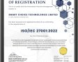 स्मार्ट च्वाइस टेक्नोलोजिज लिमिटेडले प्राप्त गर्यो ISO/IEC 27001:2022 अन्तर्राष्ट्रिय प्रमाणपत्र स्मार्ट च्वाइस टेक्नोलोजिज लिमिटेडले प्राप्त गर्यो ISO/IEC 27001:2022 अन्तर्राष्ट्रिय प्रमाणपत्र