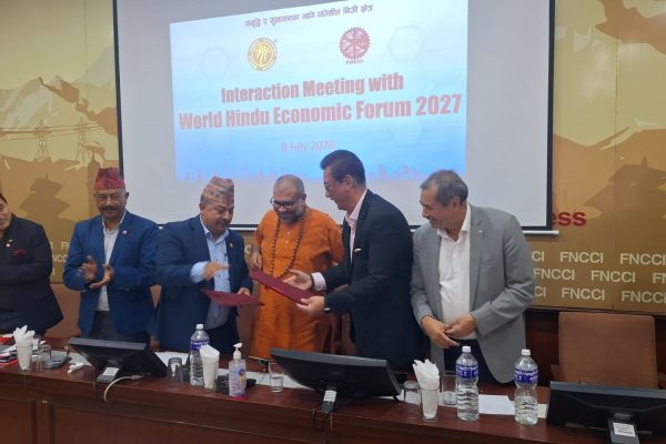 विश्व हिन्दु इकोनोमिक फोरम नेपाल–२०२७ सफल बनाउन महासंघ र डब्लुएचईएफबीच समझदारी