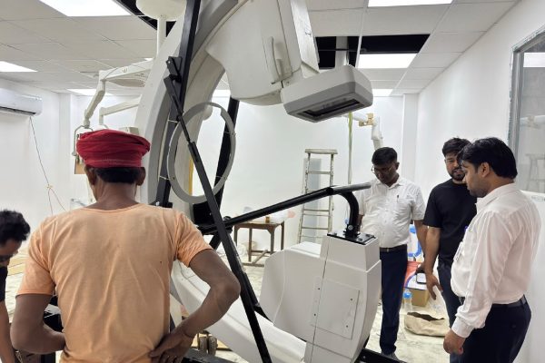 नारायणी अस्पतालमा २०७६ सालमा किनेकाे क्याथ ल्याब जडानको अन्तिम चरणमा